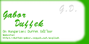 gabor duffek business card